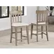 Napa Brown 24" Slat Back Counter Height Stool Set of 2