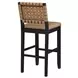 Reid Brown Vegan Leather Upholstered Bar Chair Set of 2