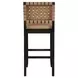 Reid Brown Vegan Leather Upholstered Bar Chair Set of 2