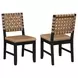 Reid Brown Vegan Leather Upholstered Side Chair Set of 2