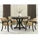 Rylie Black Captains Chair with Casters and Nailhead Trim