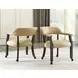Rylie Black Captains Chair with Casters and Nailhead Trim