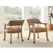 Rylie Brown Captains Chair with Casters and Nailhead Trim