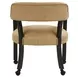 Rylie Black Captains Chair with Casters and Nailhead Trim