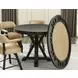 Rylie Black 48" Round Game Top Dining Table with Storage