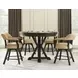 Rylie Black 48" Round Game Top Dining Table with Storage