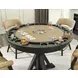 Rylie Black 48" Round Game Top Dining Table with Storage