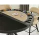 Rylie Black 48" Round Game Top Dining Table with Storage