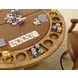 Rylie Natural 48" Round Counter Height Dining Table with Game Top