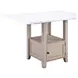 Taylor Beige and White 60" Rectangular Marble Top Counter Height Dining Table