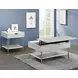 Whitman White And Champagne Rectangular Lift Top Cocktail Table
