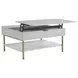 Whitman White And Champagne Rectangular Lift Top Cocktail Table