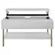 Whitman White And Champagne Rectangular Lift Top Cocktail Table