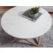 Wyman Banswara White Round Marble Top End Table