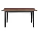 Joplin Walnut and Ebony 62" Extendable Rectangular Dining Table