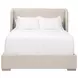 Stewart Beige Queen Upholstered Low Profile Bed