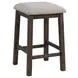 Stanford Taupe and Smokey Walnut Upholstered 4 Piece Bar Table Set with USB Charging