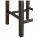 Stanford Taupe and Smokey Walnut Upholstered 4 Piece Bar Table Set with USB Charging