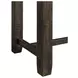Stanford Taupe and Smokey Walnut Upholstered 4 Piece Bar Table Set with USB Charging