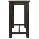 Stanford Taupe and Smokey Walnut Upholstered 4 Piece Bar Table Set with USB Charging