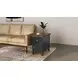 Stormy Ridge Chicory Black and Brown Rectangular Chairside Table with USB Charging