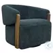 Fendrick Island Teal Swivel Accent Chair