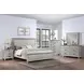 Silver Sands Gray California King Upholstered Panel Bed