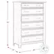 Damen Drift Grey 6 Drawer Chest