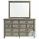 Damen Drift Grey 9 Drawer Dresser And Mirror