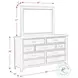 Damen Drift Grey 9 Drawer Dresser And Mirror