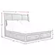 Damen Rich Cherry King Storage Panel Bed