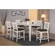 Summer Winds II White and Gray Rectangular Extendable Counter Height Dining Room Set