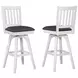 Summer Winds II Gray Mission Back Swivel Upholstered Barstool