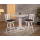 Summer Winds II Gray Fan Back Swivel Upholstered Counter Height Stool