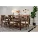 Sun Haven Oak and Walnut 96" Extendable Rectangular Dining Table with Self Storing Leaf