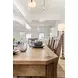 Sun Haven Oak and Walnut 96" Extendable Rectangular Dining Table with Self Storing Leaf