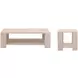 Sur Washed Ever Teak Outdoor Rectangular Occasional Table Set