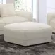 Utopia Mega Ivory Ottoman with Casters