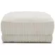 Utopia Mega Ivory Ottoman with Casters
