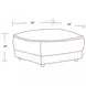 Utopia Mega Ivory Ottoman with Casters