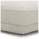 Utopia Mega Ivory Ottoman with Casters