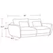 Utopia Mega Ivory 89" Sofa