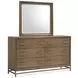 Lindon Belgian Wheat and White Upholstered Panel Bedroom Set