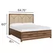 Callisto Bourbon Brown and Santa Cruz Queen Upholstered Storage Panel Bed
