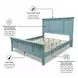Riviera Bleu King Panel Bed