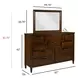 Amaretto Grove Amaretto 10 Drawer Luccia Bureau with Rectangular Mirror