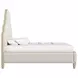 Haven Sundrenched Oak and Ivory King Upholstered Panel Bed