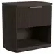 Sutton Dark Brown 1 Drawer Nightstand with LED