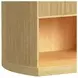 Sutton Natural 1 Drawer Nightstand with LED