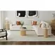 Sutton White and Natural Round End Table